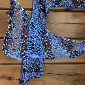 Hand Made Blue Scarf by Bonnie